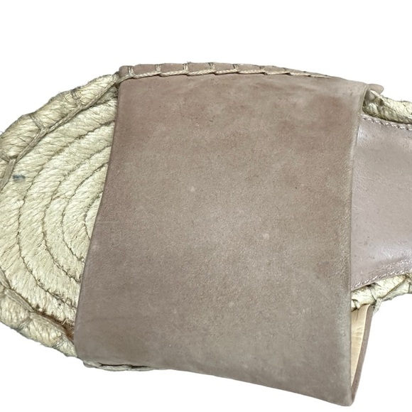 Vince Camuto Suede Wedge Sandals Espadrilles in Taupe Tan Size 9.5 Suede Leather - Picture 9 of 15